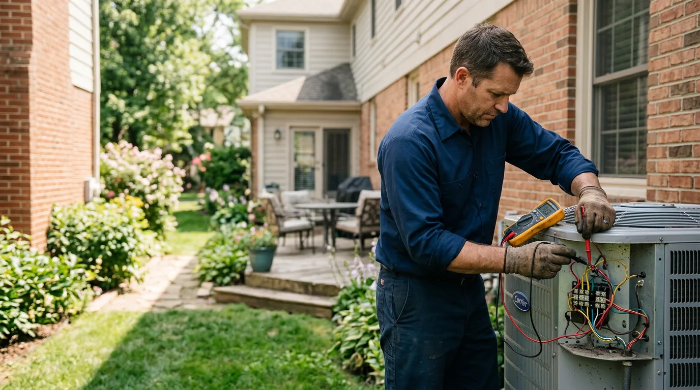 HVAC technician working near Eddy, TX